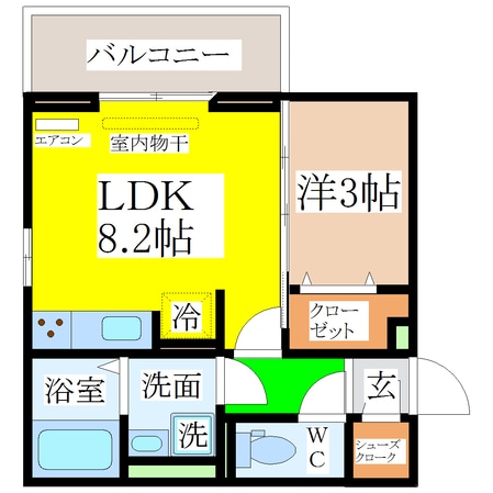 羽犬塚駅 徒歩74分 3階の物件間取画像